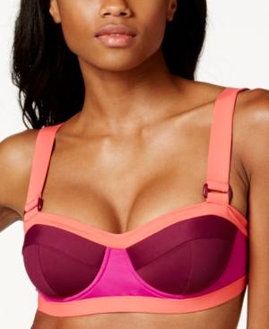 Becca Colorblocked Push-up Bikini Top Women's Swimsuit