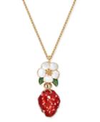 Kate Spade New York Gold-tone Strawberry Enamel 17 Pendant Necklace