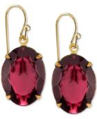 2028 Gold-tone Burgundy Crystal Drop Earrings, A Macy's Exclusive Style