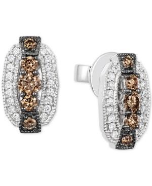 Le Vian Chocolatier Diamond Oval Stud Earrings (1/2 Ct. T.w.) In 14k White Gold