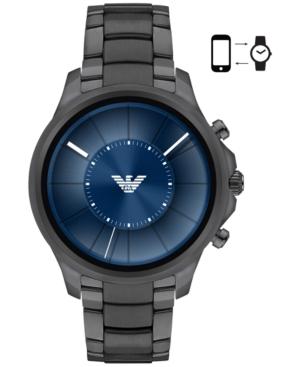 Emporio Armani Men's Connected Gray Stainless Steel Bracelet Touchscreen Smart Watch 46mm