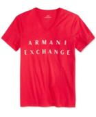 Armani Exchange Men's V-neck Logo T-shirt