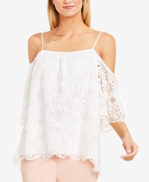 Vince Camuto Lace Cold-shoulder Top