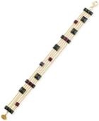 Sis By Simone I Smith Purple Crystal And Hematite Beaded Bracelet In 14k Gold Over Sterling Silver