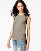 Rachel Rachel Roy Sequin-detail Velvet Contrast Top