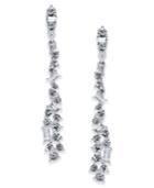 Inc International Concepts Silver-tone Crystal Linear Drop Earrings, Created For Macy's