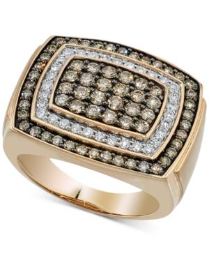 Men's Diamond Cluster Ring (2 Ct. T.w.) In 10k Gold