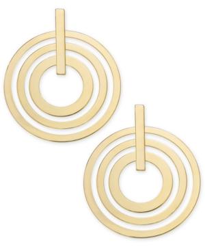 I.n.c. Gold-tone Multi-circle Large Drop Earrings, Created For Macy's