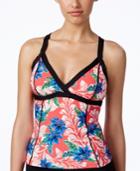 Jag Catalan Floral-print Tankini Top Women's Swimsuit