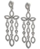 Anne Klein Crystal Clip-on Chandelier Earrings, Created For Macy's
