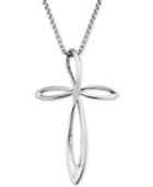 Nambe Open Cross Pendant Necklace In Sterling Silver, Only At Macy's