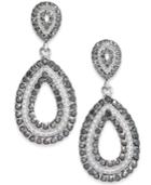 Inc International Concepts Silver-tone Stone Teardrop Drop Earrings, Created For Macy's