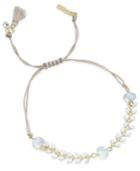 Lonna & Lilly Gold-tone Multi-stone White Cord Slider Bracelet