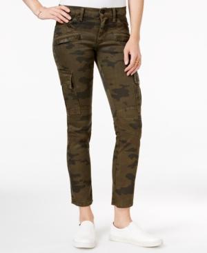 Hudson Jeans Camo-print Cropped Skinny Cargo Jeans