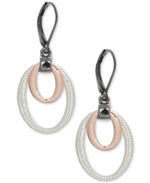 Nine West Tri-tone Orbital Drop Earrings