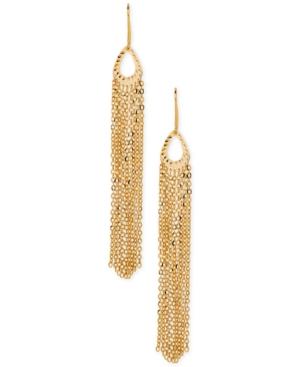 Multi-chain Fringe Drop Earrings In 14k Gold