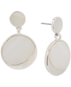 Kenneth Cole New York Silver-tone Mother-of-pearl-look Drop Earrings