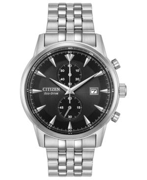 Citizen Eco-drive Men's Chronograph Corso Stainless Steel Bracelet Watch 43mm