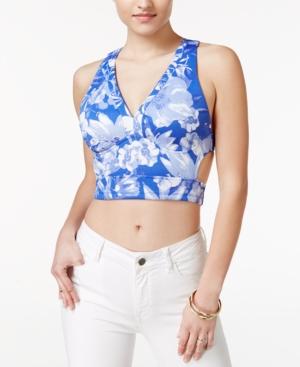 Guess Joni Printed Cutout Crop Top