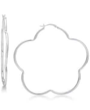 Large Flower Hoop Earrings