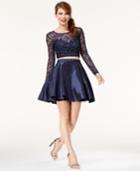 B Darlin Juniors' 2-pc. Lace Taffeta Dress