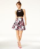 Blondie Nites Juniors' 2-pc. Floral-print A-line Dress