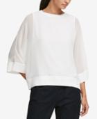 Dkny 3/4-dolman-sleeve Chiffon Top, Created For Macy's