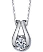 Sirena Diamond Horseshoe Pendant Necklace (1/5 Ct. T.w.) In 14k White Gold
