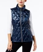 Calvin Klein Metallic Quilted Vest, A Macy's Exclusive Style