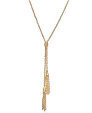 Charter Club Gold-tone Long Tassel Necklace