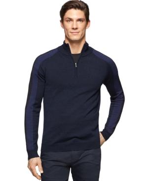 Calvin Klein Colorblocked Quarter-zip Sweater