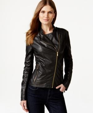 Calvin Klein Faux Leather Moto Jacket