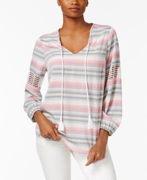 G.h. Bass & Co. Striped Tassel-tie Top