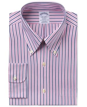 Brooks Brothers Men's Regent Classic-fit Pink Striped Dress Shirt