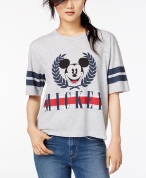 Mighty Fine Juniors' Mickey Mouse Varsity Graphic T-shirt