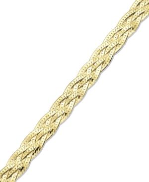 Giani Bernini 24k Gold Over Sterling Silver Bracelet, Braided Bracelet