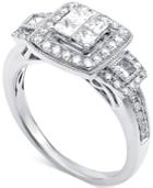 Diamond Quad Engagement Ring (1 Ct. T.w.) In 14k White Gold