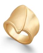 Inc International Concepts Gold-tone Matte Metal Overlay Ring, Only At Macy's