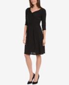 Ny Collection Ruched-front Fit & Flare Dress