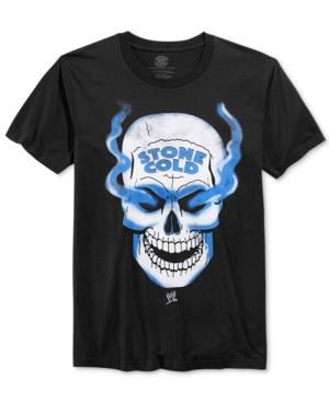 New World Men's Wwe Stone Cold Steve Austin Skull Graphic-print T-shirt