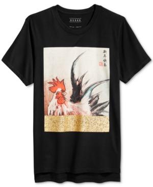 Guess Men's Rooster Block Graphic-print T-shirt