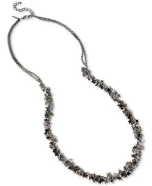 Inc International Concepts Hematite-tone Multi-star Long Statement Necklace, Only At Macy's