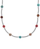 American West Multi-stone Collar Necklace (21-3/8 Ct. T.w.) In Sterling Silver, 17 + 3 Extender