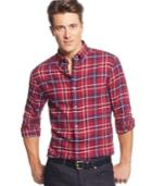 John Ashford Long-sleeve Saxton Plaid Flannel Shirt