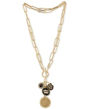 Rachel Rachel Roy Gold-tone Regal Multi-charm Adjustable Pendant Necklace
