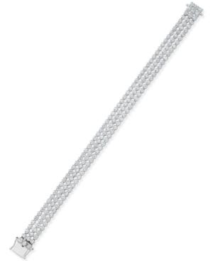 Diamond Three Strand Tennis Bracelet (3-1/2 Ct. T.w.) In 14k White Gold