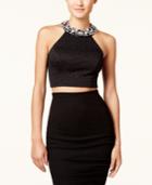 Teeze Me Juniors' Embellished Crop Top