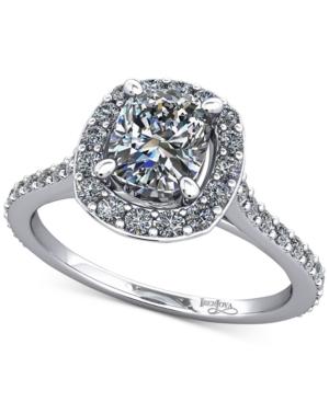 Diamond Halo Mount Setting (1/3 Ct. T.w.) In 14k White Gold