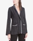Max Studio London Printed Long-sleeve Blazer, Created For Macy's