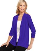 Charter Club Top, Long-sleeve Cardigan